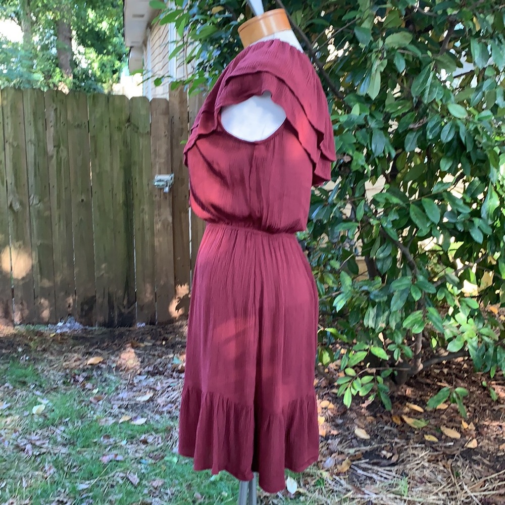 Mossimo burgundy one shoulder Dress Size Small - Picture 4 of 6
